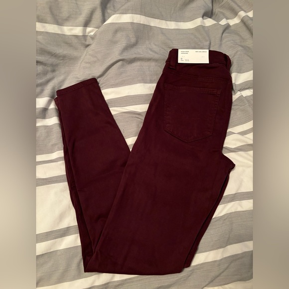 American Eagle wine red jeggings - Picture 1 of 5